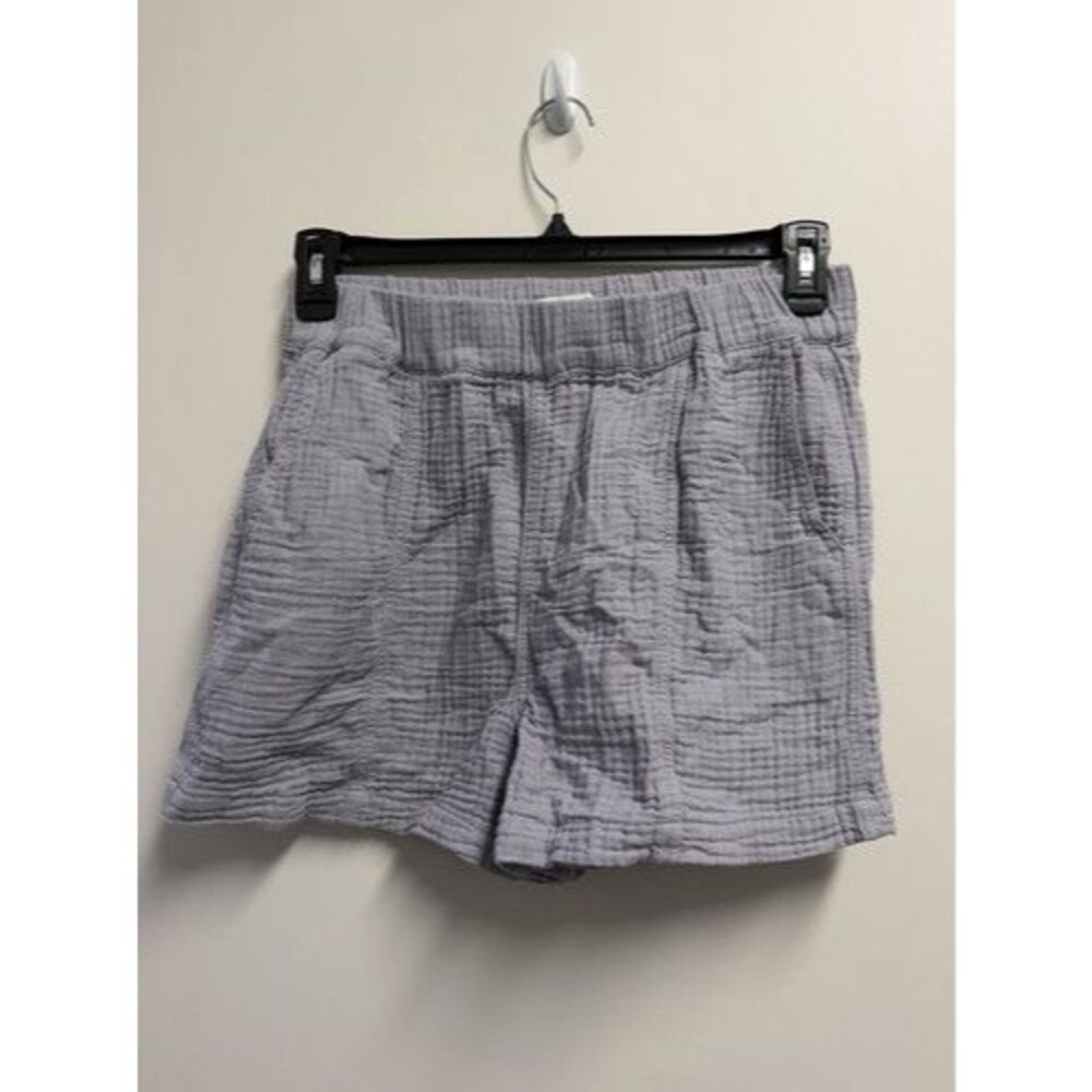 Madewell Purple Cotton Gauze Pull On Shorts Elastic Waist Pockets S